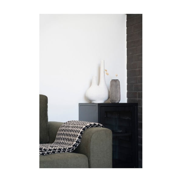 Čierno-biela váza z kameňa (výška 20 cm) – House Nordic-image-3