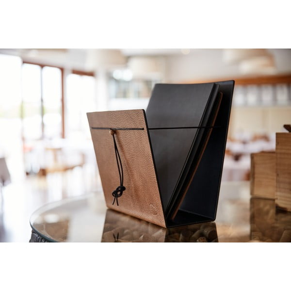 Kovový/z eko kože stojan na časopisy Bull M – LIND DNA-image-1