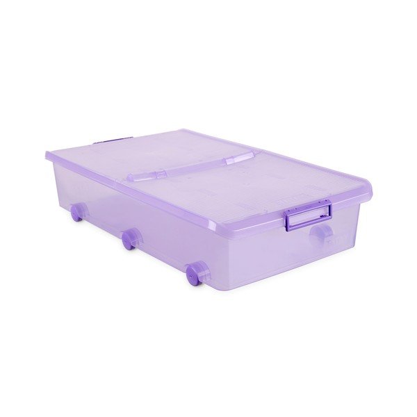 Fialový úložný box pod posteľ na kolieskach Ta-Tay Storage Box