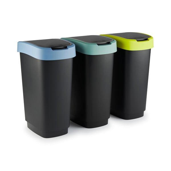 Odpadkový kôš z recyklovaného plastu 50 l Twist - Rotho-image-2