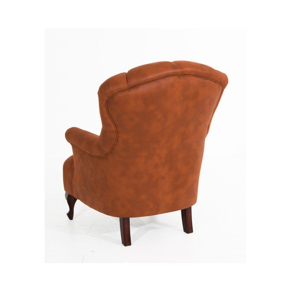 Koňakovohnedé kreslo z imitácie kože Max Winzer Camilla-image-3