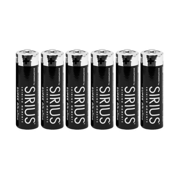 Alkalické batérie 6 ks DecoPower – Sirius