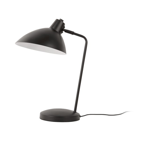 Čierna stolová lampa s kovovým tienidlom (výška 49 cm) Casque – Leitmotiv