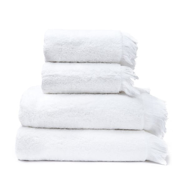 Set 2 bielych bavlnených uterákov a 2 osušiek Casa Di Bassi Bath