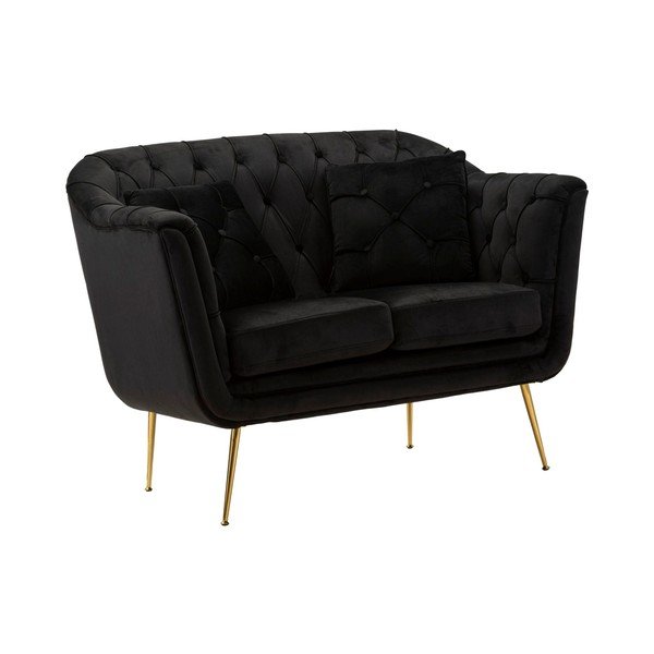 Čierna zamatová pohovka 130 cm Budapest – Mauro Ferretti-image-2