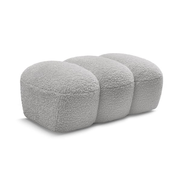 Svetlosivá podnožka z textílie buklé Hippolyte – Bobochic Paris-image-3