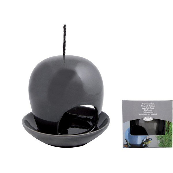 Sivé keramické kŕmidlo Esschert Design, ⌀ 18 cm-image-1