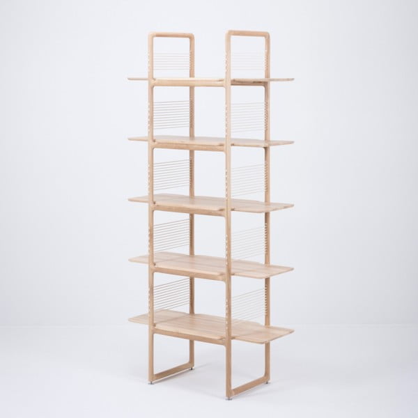 Knižnica z masívneho dubového dreva Gazzda Muse, výška 216 cm-image-2