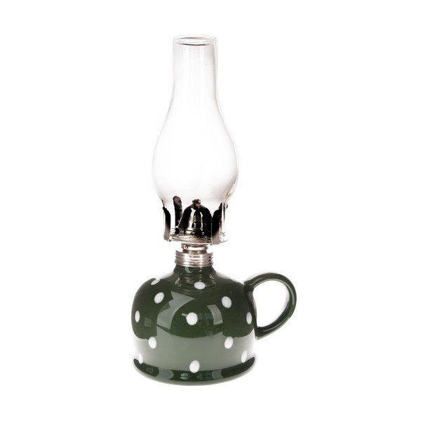 Keramická petrolejová lampa (výška  28 cm) – Dakls