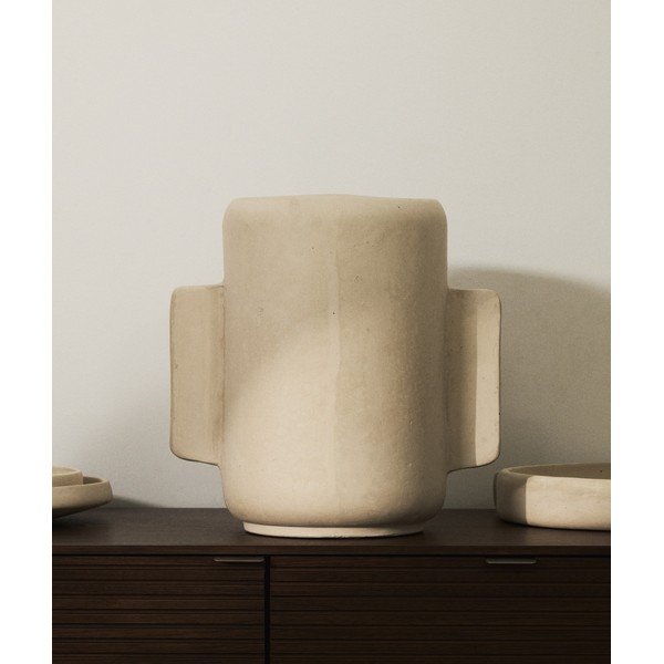 Krémovobiela váza z papiermaša (výška  38 cm) Mireni – Kave Home-image-1