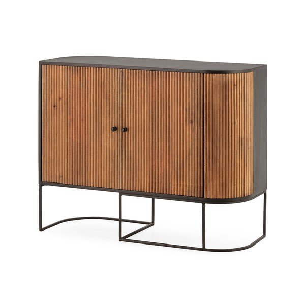Komoda z mangového dreva v prírodnej farbe 110x90x40 cm Curve – MOME-image-3