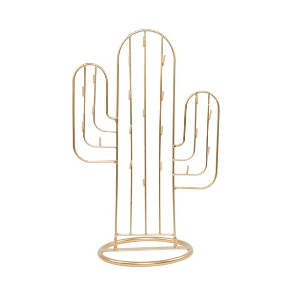 Stojan na šperky v zlatej farbe Sass & Belle Cactus