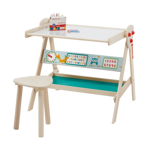 Stolík a popisovacia tabuľa v jednom so stoličkou Roba Kids Study-image-2