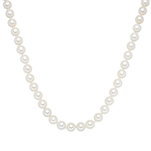 Náhrdelník s bielymi perlami Perldesse Muschel, ⌀ 10 mm x dĺžka 50 cm
