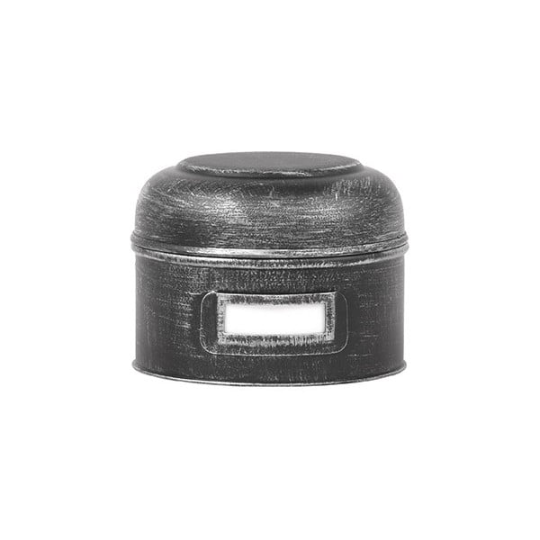 Čierna kovová dóza LABEL51 Antigue, ⌀ 13 cm