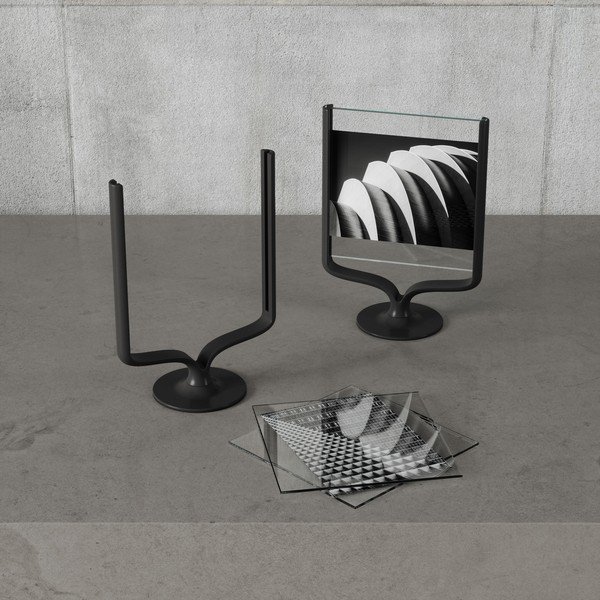 Čierny kovový stojací rámček 18x25 cm Wishbone – Umbra-image-3