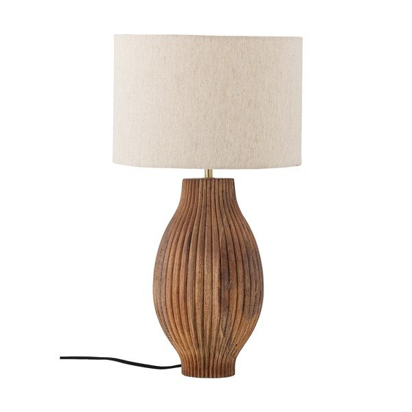 Stolová lampa v prírodnej farbe s textilným tienidlom (výška 53 cm) Karelia – Bloomingville