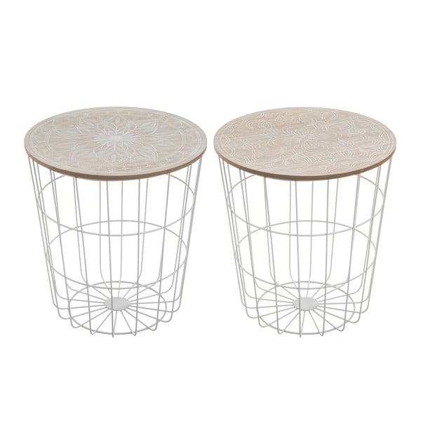 Okrúhle odkladacie stolíky v súprave 2 ks ø 40 cm – Casa Selección