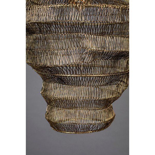 Závesné svietidlo v zlatej farbe s kovovým tienidlom 36x36 cm Luca - Dutchbone-image-2