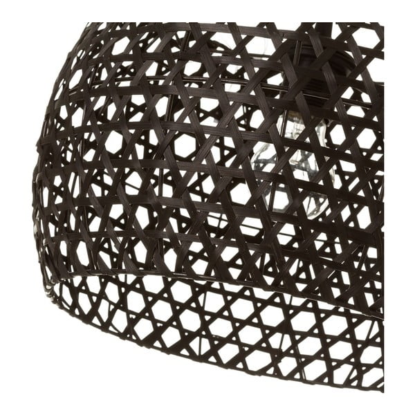 Čierne bambusové stropné svietidlo s bambusovým tienidlom ø 35 cm – Casa Selección-image-2