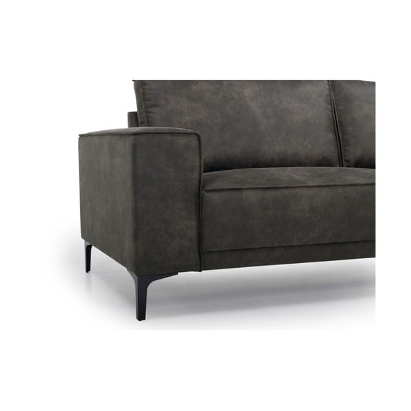 Antracitová rohová pohovka z imitácie kože (pravý roh) Copenhagen – Scandic-image-1