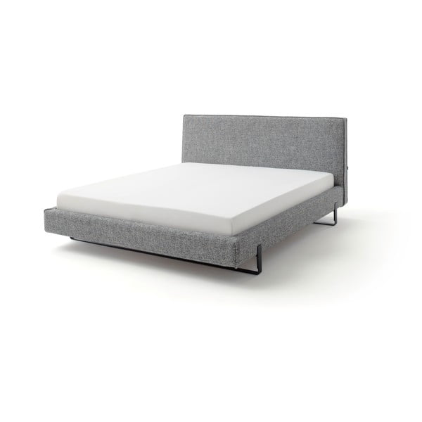 Sivá čalúnená dvojlôžková posteľ 180x200 cm La Gomera – Meise Möbel