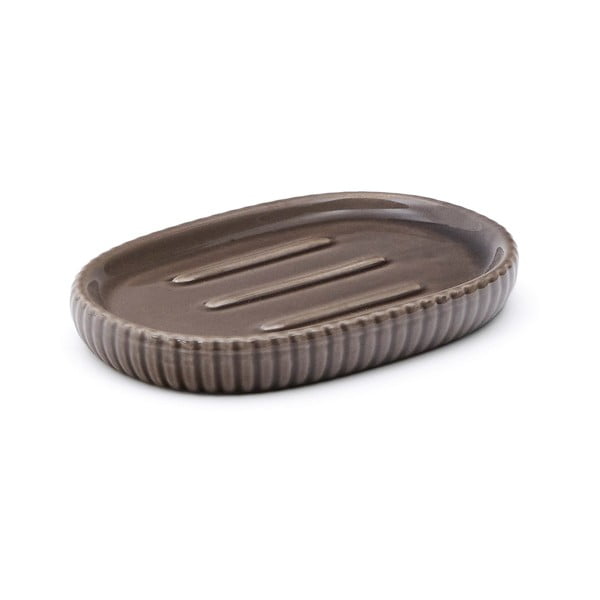 Tmavohnedá keramická nádobka na mydlo Selime – Kave Home