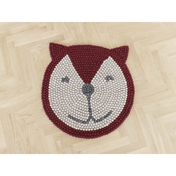 Detský guľôčkový vlnený koberec Wooldot Ball rugs Fox, ⌀ 90 cm