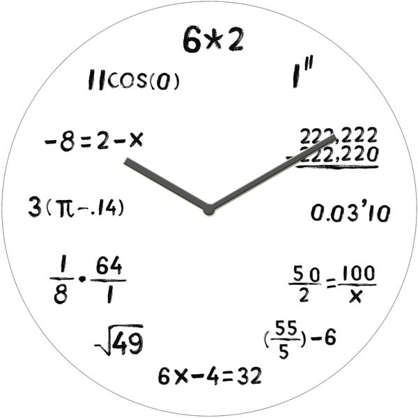 Sklenené hodiny Výpočty, 30 cm
