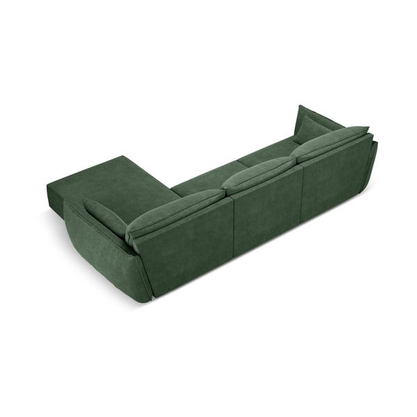 Tmavozelená rohová pohovka (pravý roh) Vanda - Mazzini Sofas-image-3