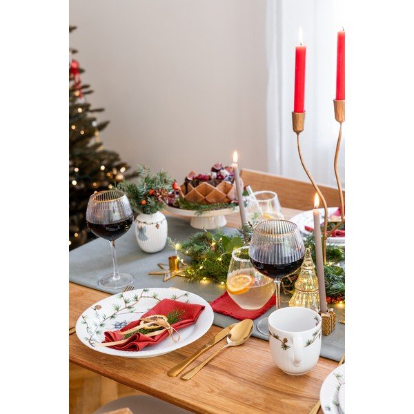 Biela porcelánová vianočná váza Kähler Design Hammershøi, výška 10,5 cm-image-3