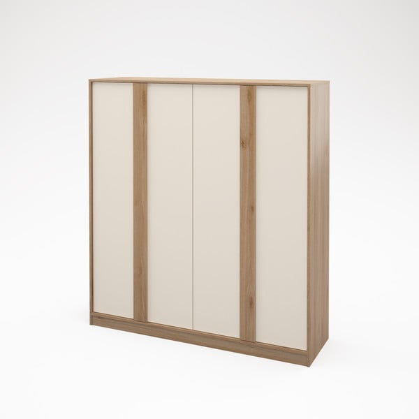 Šatníková skriňa v dekore duba v krémovo-prírodnej farbe 180x197,5x53 cm Dennis – Marckeric-image-3