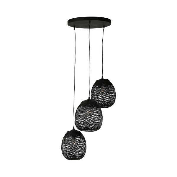Čierne závesné svietidlo 40x40 cm Elme - Côté Table