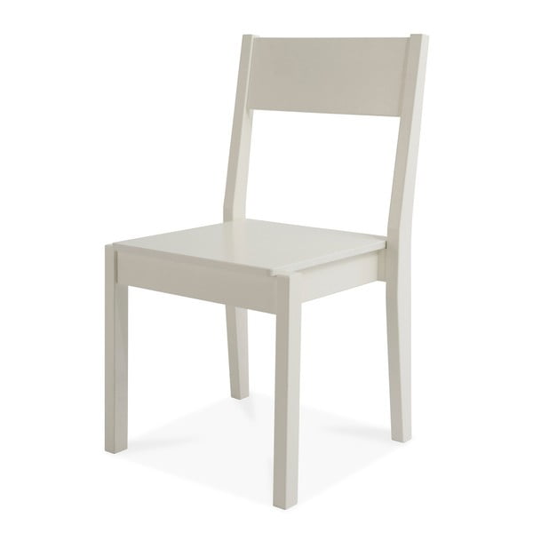 Biela ručne vyrobená stolička z masívneho brezového dreva Kiteen Joki
