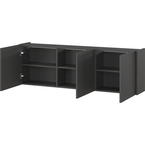 Antracitový TV stolík 138x45 cm Piana – Germania-image-3
