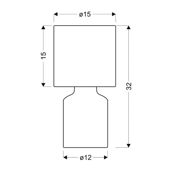 Béžová stolová lampa s textilným tienidlom (výška  32 cm) Iner – Candellux Lighting-image-3