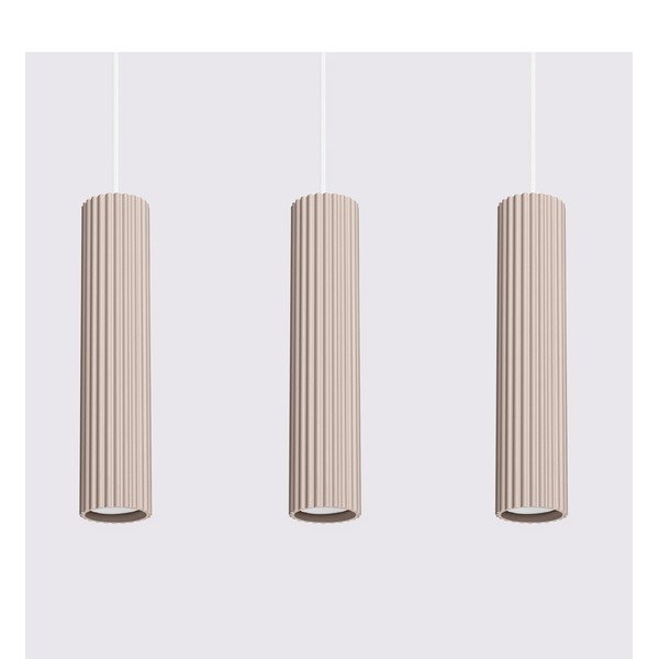 Taupe kovové závesné svietidlo Gleam – Sollux-image-3