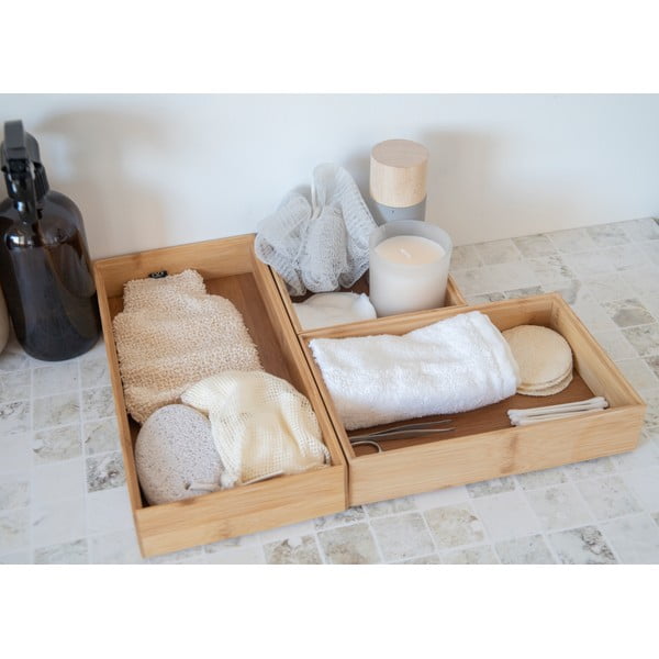 Bambusové organizéry do zásuvky v súprave 3 ks Copco - Kitchen Craft-image-1