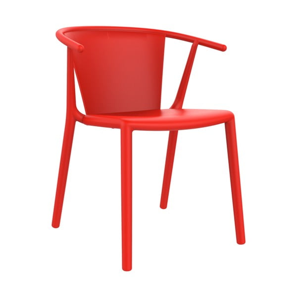 Sada 2 záhradných stoličiek v červenej farbe Resol Steely