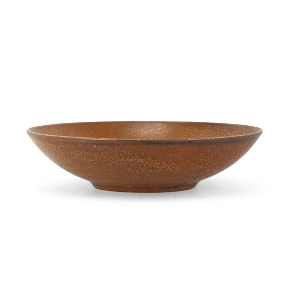 Hnedý hlboký  porcelánový tanier ø 26 cm Ovio – BonBistro