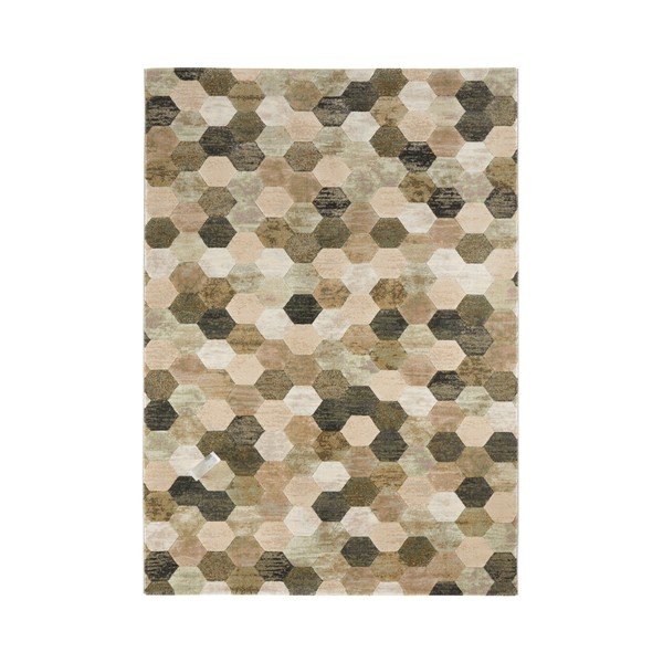 Zeleno-béžový koberec Elle Decoration Arty Manosque, 120 × 170 cm