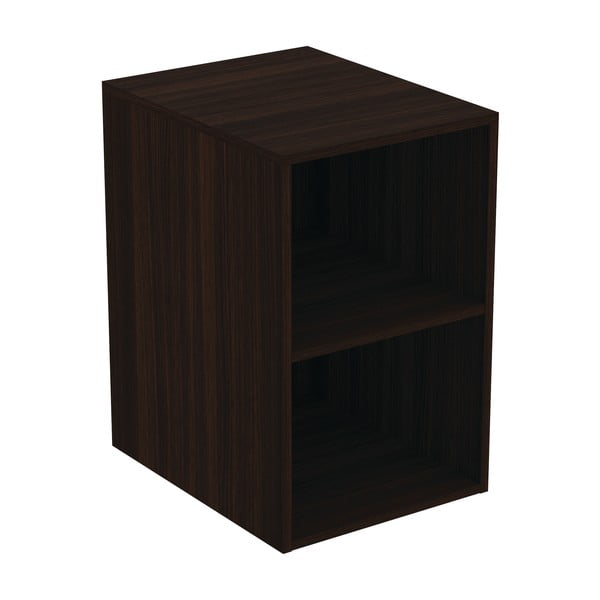 Tmavohnedá nízka závesná kúpeľňová skrinka v dekore duba 40x63 cm i.Life B – Ideal Standard-image-1