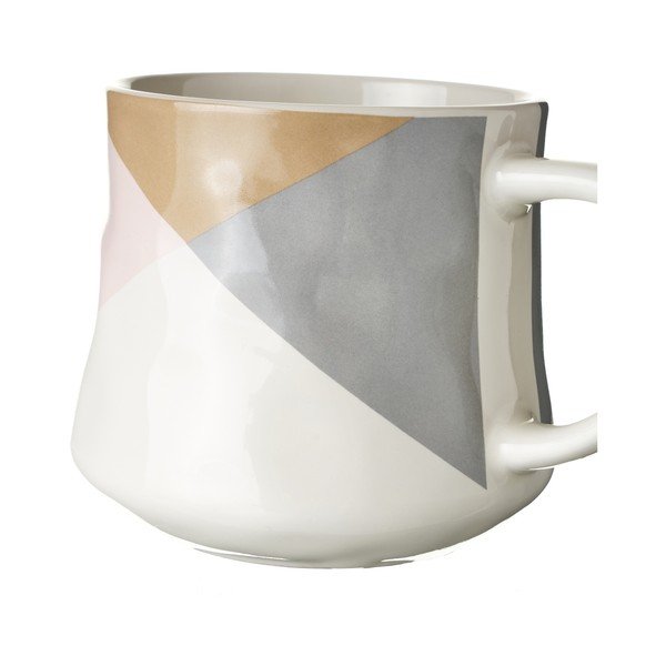 Bielo-béžový kameninový hrnček Casa Selección, 0,4 l-image-1