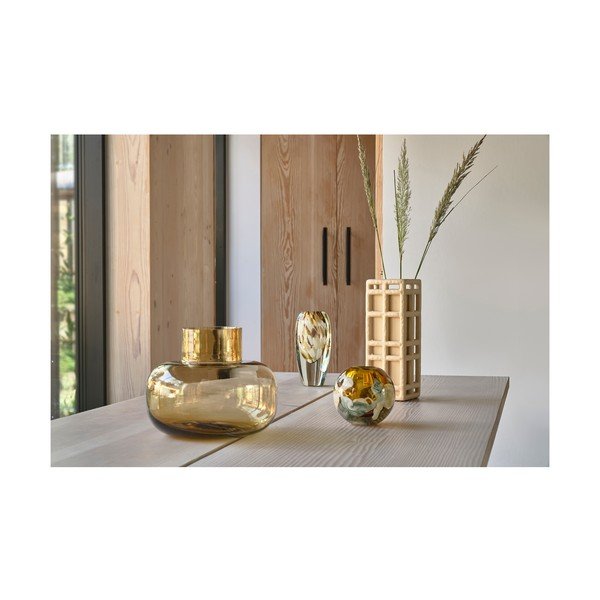Oranžová sklenená ručne vyrobená váza (výška 21 cm) Otea – Villa Collection-image-3