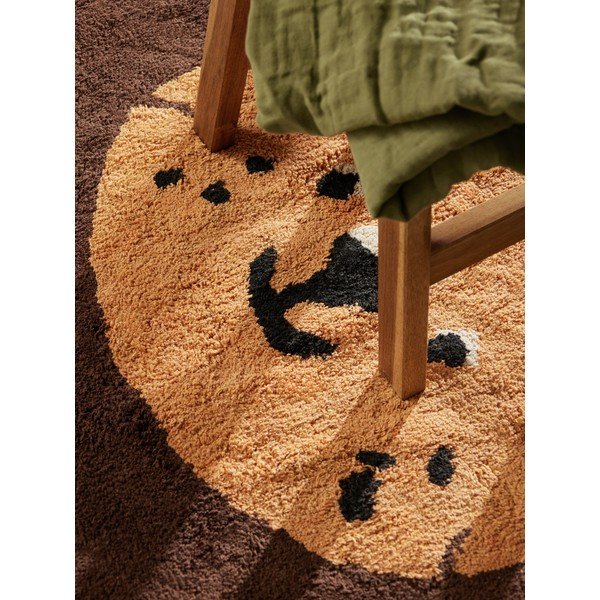 Oranžový/hnedý prateľný/ručne tkaný bavlnený detský koberec 112x120 cm Snuggle Lea – Hanse Home-image-4