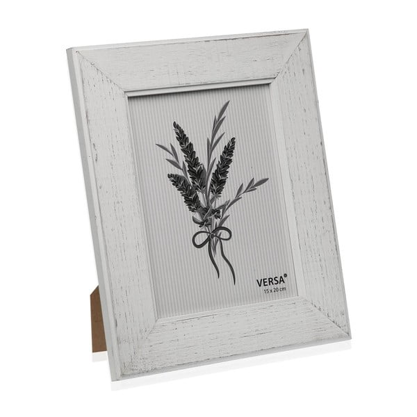 Drevený rámik na fotografiu Versa Madera Blanco, 15 × 20 cm