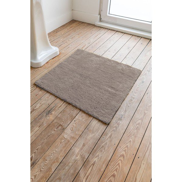 Hnedá bavlnená kúpeľňová predložka Tiseco Home Studio Luca, 60 x 60 cm-image-1