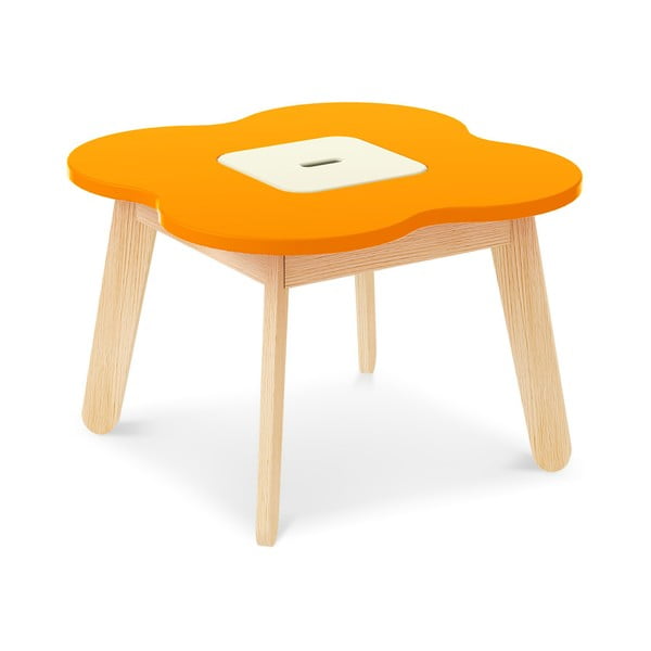 Oranžový detský stolík s úložným priestorom Timoore Simple Play