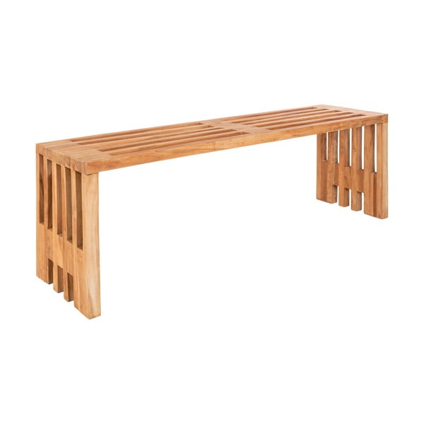 Záhradná lavica z tíkového dreva House Nordic Benidorm, 140 x 35 cm-image-2