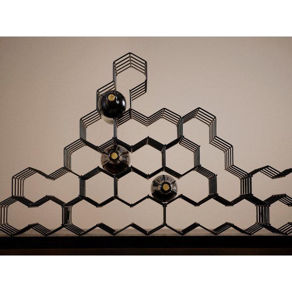 Kovový stojan na víno počet fliaš 3 Rocks – Zone-image-1